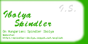 ibolya spindler business card